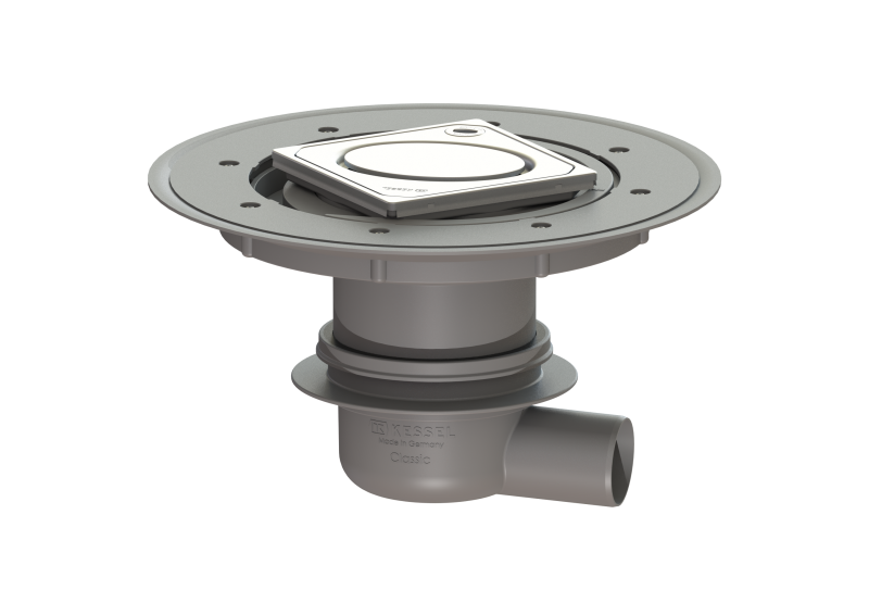 Badablauf Classic Variofix DN 50, seitl., Designrost Oval, L 15