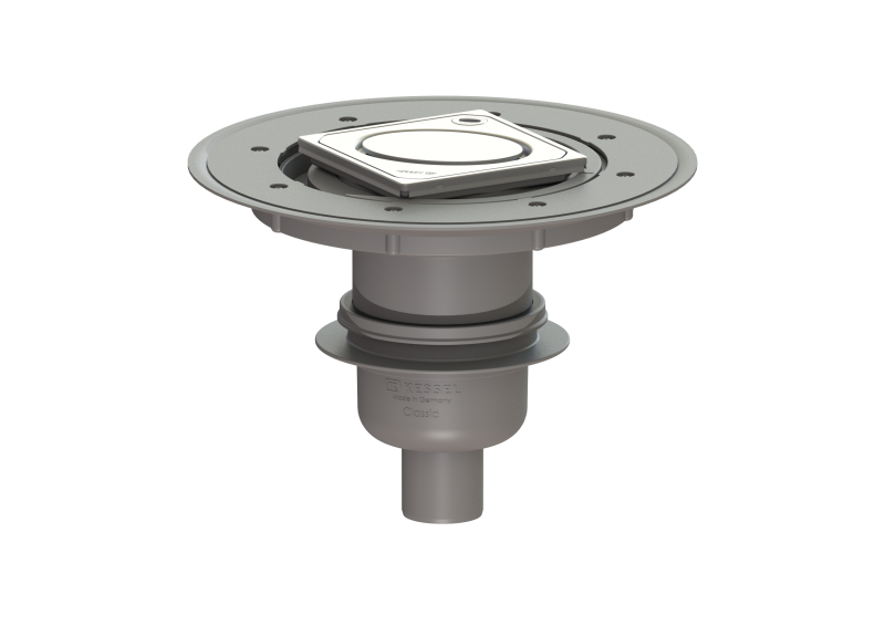 Badablauf Classic Variofix DN 50, senkr., Designrost Oval, L 15