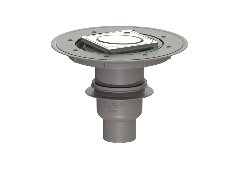 Badablauf Classic Variofix DN 70, senkr., Designrost Oval, L 15