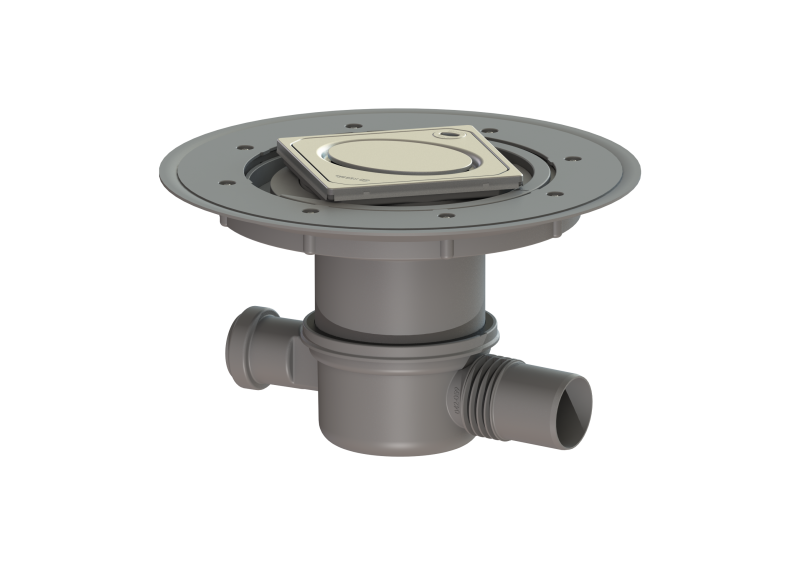 Badablauf Der Superflache Variofix, DN 50, Designrost Oval