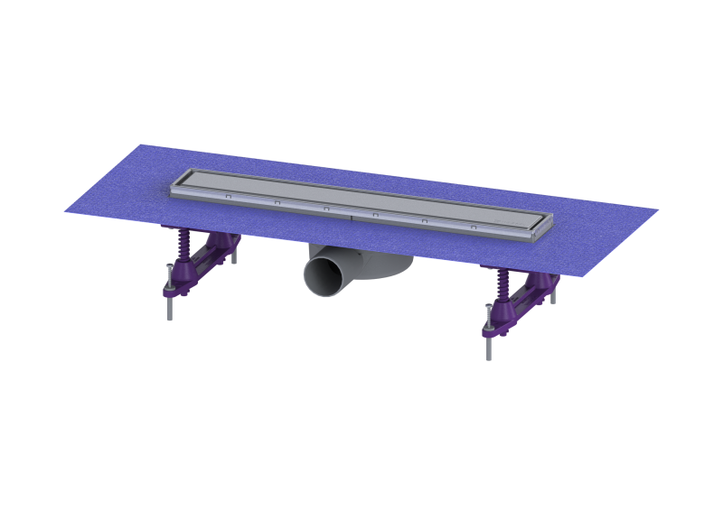 Duschrinne Linearis Compact L: 450 mm, DN 50, WaD, K 3, Multistop