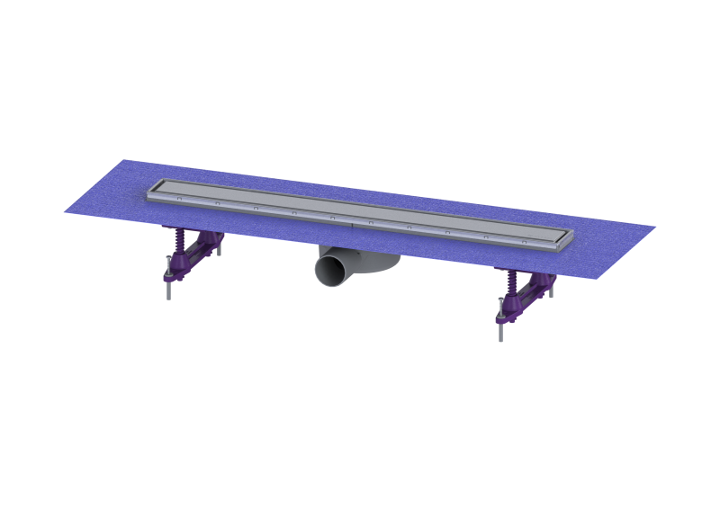 Duschrinne Linearis Compact L: 650 mm, DN 50, WaD, K 3, Multistop