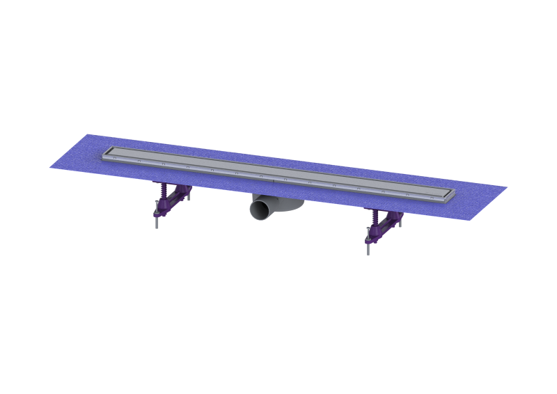 Duschrinne Linearis Compact L: 850 mm, DN 50, WaD, K 3, Multistop