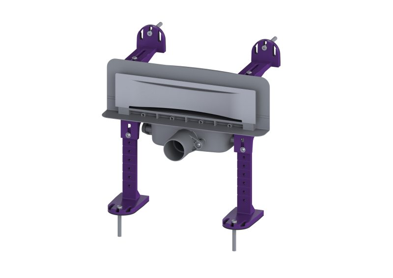 Wandablauf Scada LED mit Abdeckung Wave, Edelstahl V2A