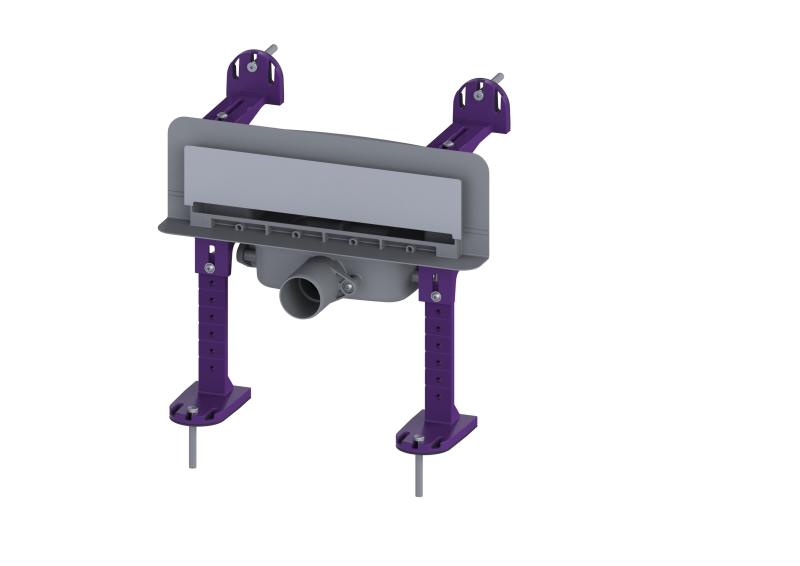 Wandablauf Scada LED mAbd Edelstahl V2A, Belaghöhe max. 17 mm