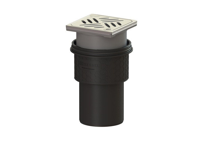 Boden-/Deckenablauf Ecoguss DN 100, senkrecht, Designrost