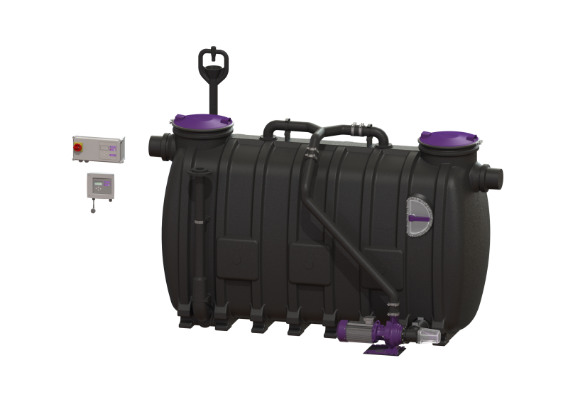 Fettabscheider Euro D+S-P1 NS 10, Bedienseite rechts | 2013-04-01