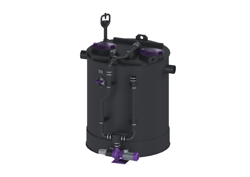 Fettabscheider EasyClean round free, NS 10, Mix & Pump