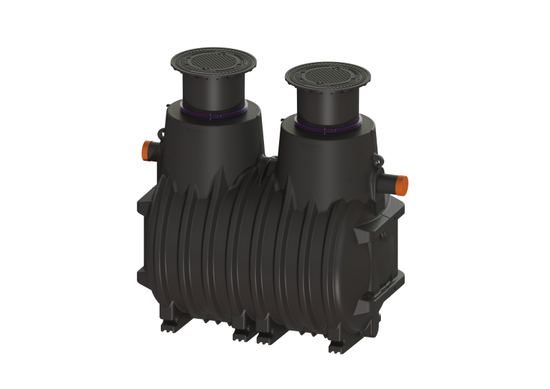 Öl-/Benzinabscheider EasyOil NS 6, Klasse II, 4300 l, D, In/Outlet PE