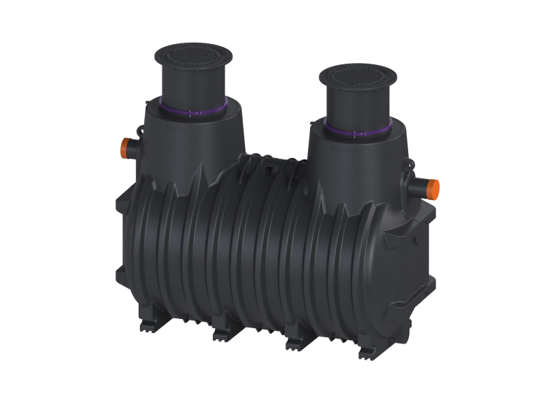 Öl-/Benzinabscheider EasyOil NS 15, Klasse II, 5800l, B, In/Outlet PE