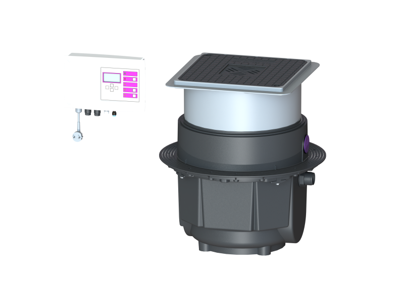 Hebeanlage Aqualift S Duo, KTP 500-S1, Bodenplatte, schwarz | 2015-12-01